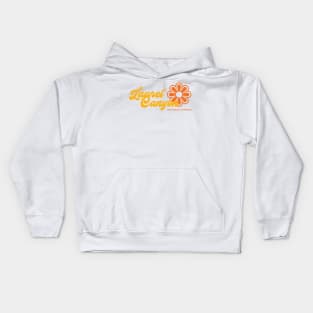 Retro Laurel Canyon flower logo - yellow Kids Hoodie